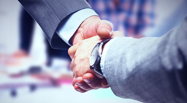 Business men shaking hands