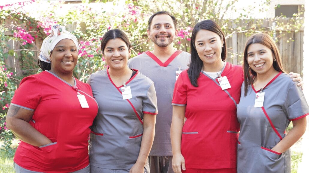 Group of Caring Senior Service caregivers