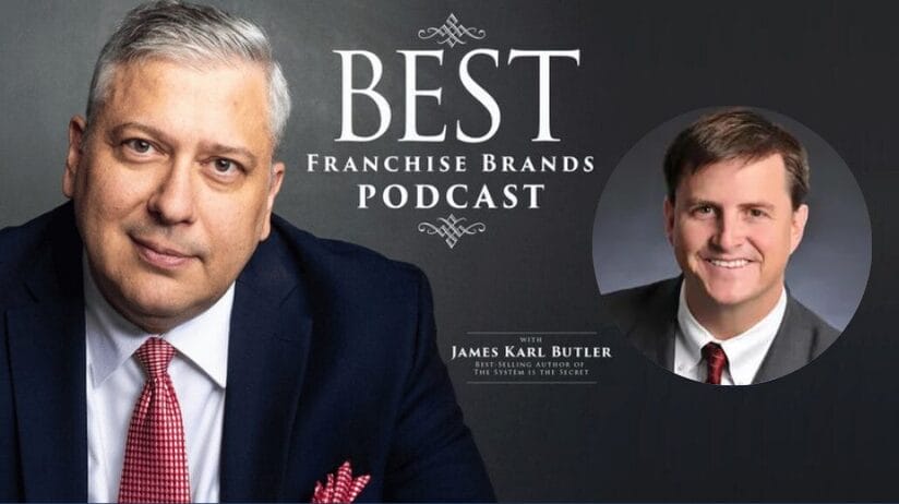 Best of the Best in Franchising Podcast logo with headshot of Pat Abernathey